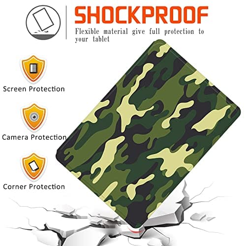 Camouflage Printed Case for iPad Mini 1/2/3, Lightweight Trifold Stand Case with Auto Sleep/Wake, Microfiber Lining, Hard Back Cover for iPad Mini 1/Mini 2/Mini 3 (army camouflage) — view 5