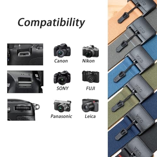 VKO Camera Neck Strap Quick Release Wide Shoulder Straps — view 3