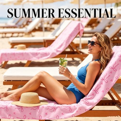 LPVVPEZ Pink Bow Beach Towel & Throw Blanket 2-in-1 – Oversized 75x150cm Super Soft Microfiber Towel, Cute Single Side Print for Pool, Travel, Gift, Home Decor — view 6