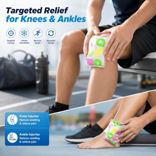 World-BIO Reusable Ice Packs for Injuries, Water Activated Gel Cold Packs for Knee Ankle Neck Pain Relief, Small Expandable Cold Compress for Swelling Sports Surgery Recovery, 4.9" x 3.7", 20 Pack — view 5