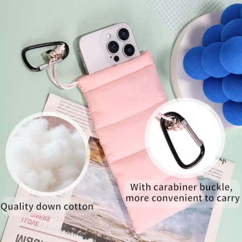 Lyreh Thermal Phone Case with Carabiner, Universal Cellphone Pouch (Pink) — view 4