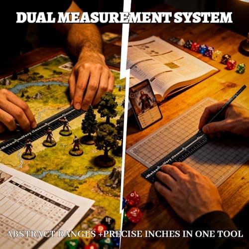 VarLaa Foldable Aluminum RPG Range Ruler with Dual Scale & Pencils — view 4
