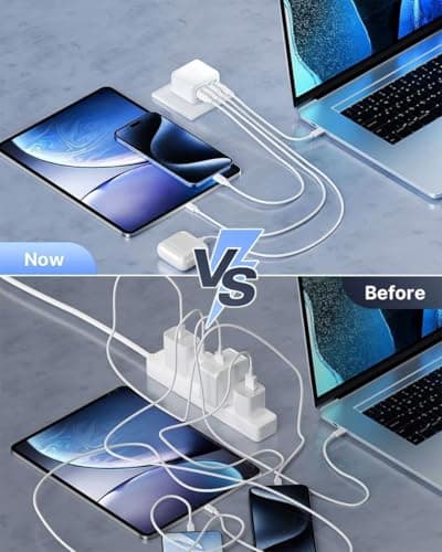 USB C Plug 40W Multi Port USB C Charger with 2×USB-C & 2×USB-A | UK Portable Phone Charger For iPhone 17/16/15/14/13/12/X/XS Pro Max, iPad, AirPods, Samsung Galaxy, Google Pixel — view 6
