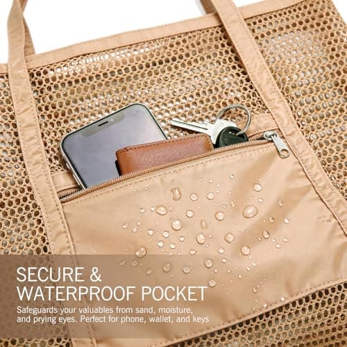 Naler Mesh Beach Bag for Women - 30L Large Beach Tote — view 5