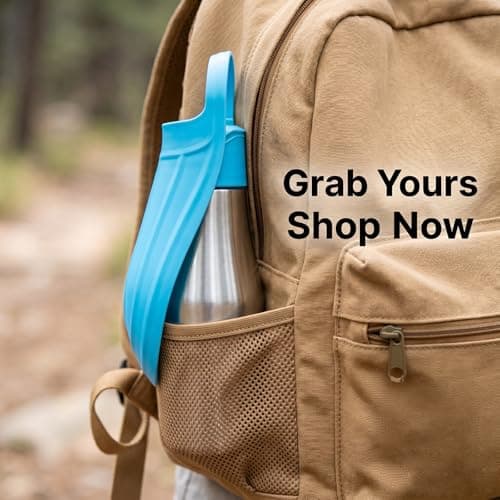 Portable Dog Water Bottles 750mL, Stainless Steel Dog Water Bottle for Walking, Leak Proof Pet Travel Bottle with Foldable Silicone Bowl,Dog Water Bottle Dispenser for Walking,Hiking (blue) — view 5