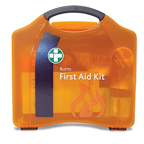 Reliance Medical Burn First Aid Kit in Orange Compact Aura Box & Lewis-PLAST 90 Piece Premium First Aid Kit for Home Car Holiday and Workplace - Includes Bandages — view 3
