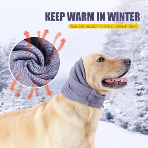 Anlitent Original Calming Dog Ear Headband,Head Ear Cover Protective Puppy Neck and Ears Warmer, Dog Ear Muffs & No Shake Ear Wrap for Comfort for Thunder Winter Firework Noise Bathing (Purple, Small) — view 5