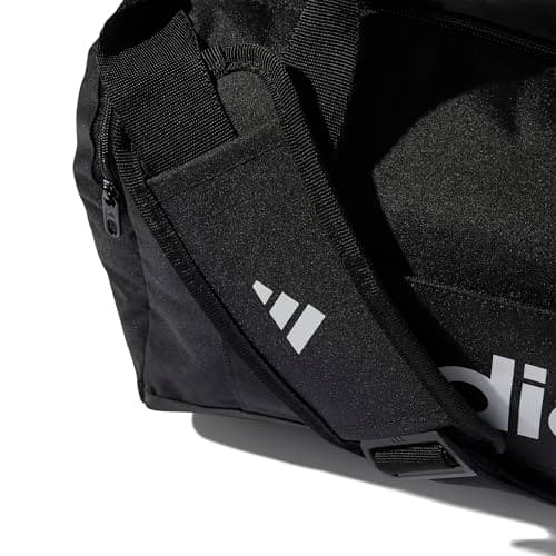 adidas Unisex Essentials Linear Duffel Bag Duffel Bag, Black/Black/White, XS — view 4