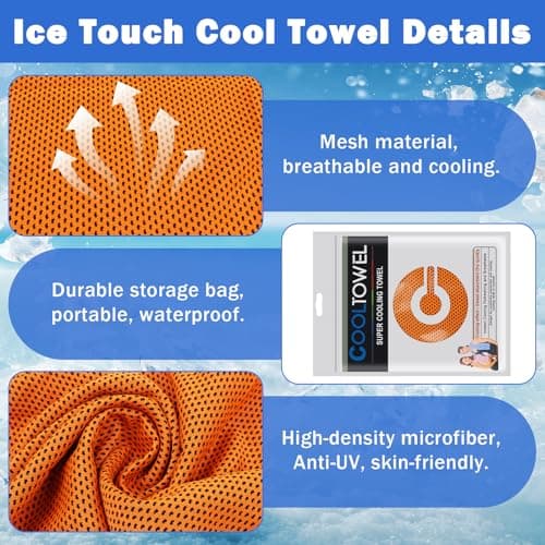 GOTRUST 10pcs Cooling Towels for Hot Weather, Ice Towel Cool Cold Towel Set — view 5