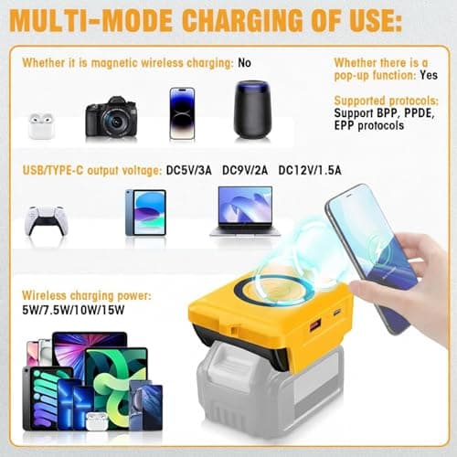 Wireless Battery Adapter compatible with DeWalt 18V/20V Batteries — view 3