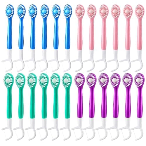 Mini Toothbrush, 24 PCS Quick Oral Care Solution Portable Travel Toothbrushes, Individually Wrapped Dental Hygiene Kit for On-The-Go, Toothbrush Set for Travel Hotel and Outdoor Activities
