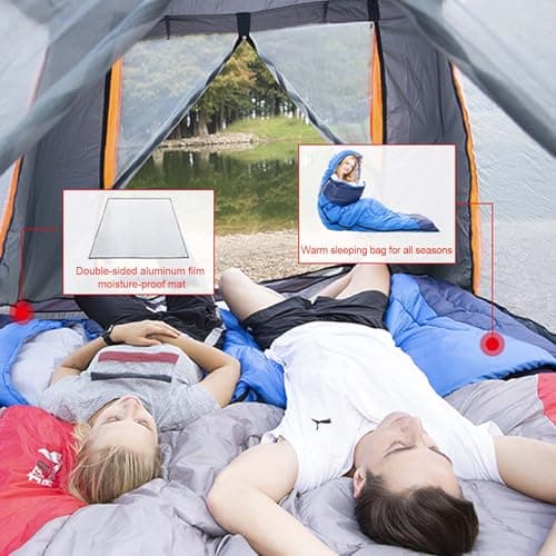 Aluminum Foil Camping Mat, 200x200cm Insulating Waterproof Thermal Foam Sleeping Mat, Foldable Tent Blanket For Outdoor Camping Hiking Picnic — view 5