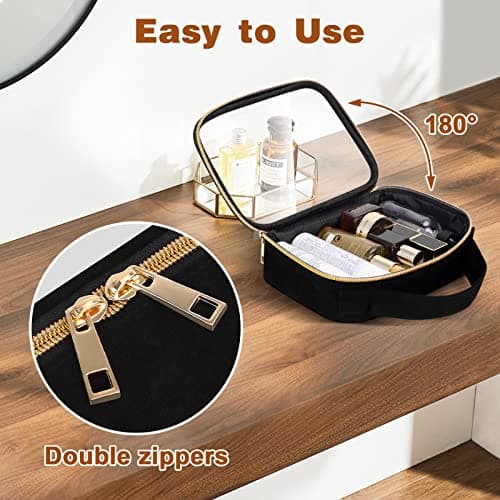Clear Toiletry Bag - 2 Pack TSA Approved Clear Makeup Bags for Travel — view 4