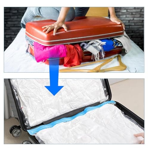 Vacuum Bags Extra Large for Duvets, Pack of 2, 100 x 130 cm Storage Bags, Reusable Clothes Bags, Travel Vacuum Bags for Clothes, Bedding, Clothes, Pillows (2) — view 6