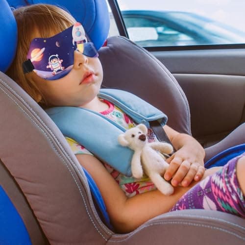 2 Pcs Kids Eye Masks for Sleeping, 3D Blackout Eye Mask for Sleeping (A) — view 6
