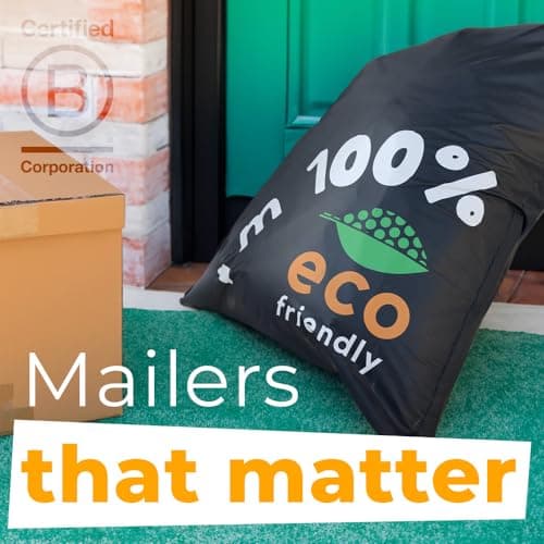 Simplelifeco UK Eco Friendly Compostable Mailing Bags (Medium: 12 x 16”, Pack of 10) - Compostable Mailers - Postage Bags - Eco Friendly Packaging — view 3