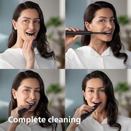 Philips Sonicare 4100 Electric Toothbrush for Adults with 1 x Philips W2 Optimal White Sonic Brush Head in Black, Slim Travel Case and USB Charger — view 6