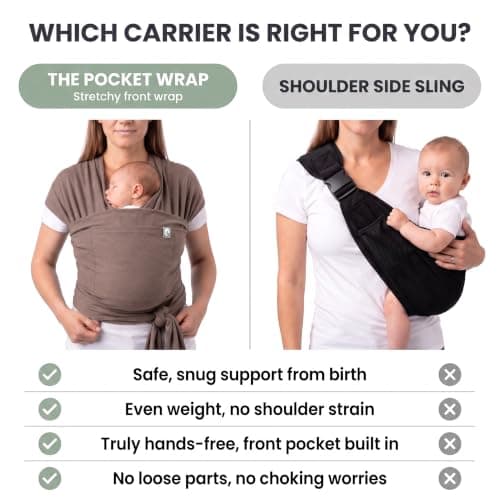 Trekki Pocket Wrap™ Baby Sling Carrier, Newborn to Toddler — view 4
