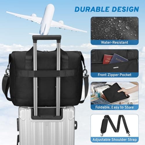 VSNOON New Ryanair Cabin Bags 40x30x20, 24L Hand Luggage Carry on Bag Black — view 5