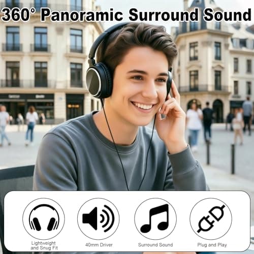 Klyk Over Ear Wired Headphones with Microphone for PS4, PS5, Xbox, PC — view 3