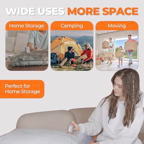 Vacbird Wireless Electric Vacuum Pump, 4500Pa Powerful Pump for Vacuum Storage Bags, Compression for Space Saving, Travel, Clothes & Bedding — view 6
