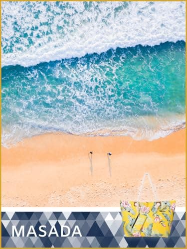 MASADA Large beach bag water resistant with zip Garden Eden — view 6