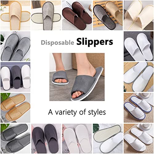 NALEINING Disposable Slippers, Non-slip Sole, Portable for Travel, Commonly Used In Hotels, Home Hospitality, Spa Slippers - 5 Pairs (One Size,10 Local Tyrant Gold) — view 4
