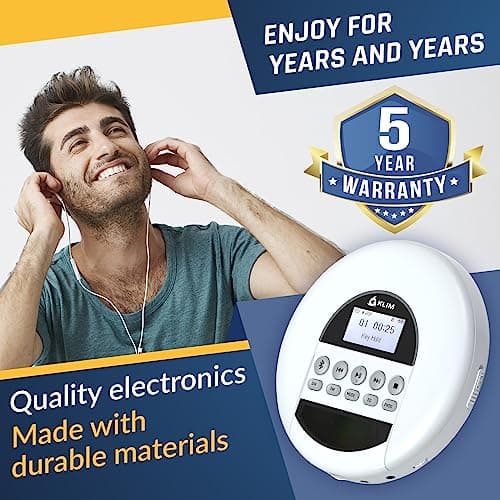 KLIM Nomad - Portable CD Player with Long-lasting Battery - Includes Headphones - Radio FM - Compatible MP3 CD Player Portable - TF Card, Radio FM, Bluetooth - Ideal for cars - NEW — view 6