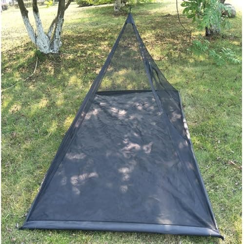 Vilemoon Mosquito Net with Waterproof Bottom for Camping Bed Compact and Ultra-Light for Travel Outdoor Lightweight Mesh for 1-2 Person (Black) — view 6