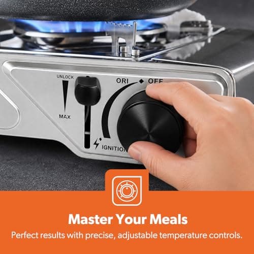 GEEPAS Gas Stove Single Burner Portable Camping BBQ Cooker With Carry Case — view 5