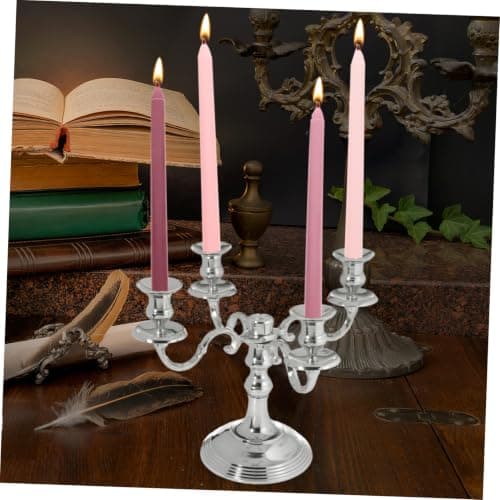 TOYANDONA 4Pcs Gradient Pink Scented Long Pole Taper Candles with Rich Rose Aroma, Nordic Style Candle Adornments for Wedding, Romantic Dinner, and Event Décor — view 6