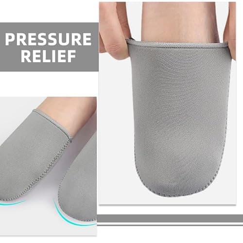 FRCOLOR Neoprene Toe Warmers Half Toe Sleeve Pair Windproof Splashproof Thermal Protection Foot Warmers for Cycling Running Outdoor Winter Activities Size S/m Grey — view 6