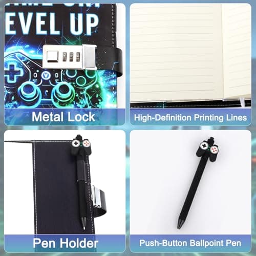 Diary with Lock for Boys, Secret Kids Journal Lockable Diary GAME ON — view 4