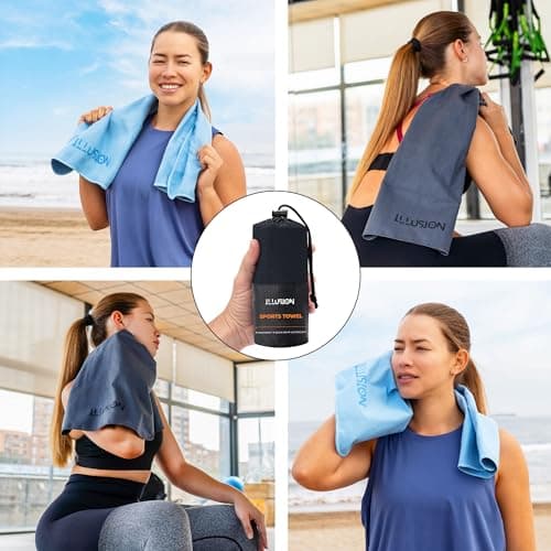 illusion Microfibre Gym Towel for Active Sport 40x80cm, Sweat Towel for Gym — view 6