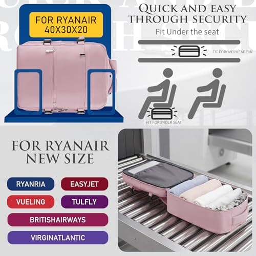 WOUIYO for Ryanair Cabin Bags 40x30x20 Underseat Travel Backpack 40x30x20 — view 2