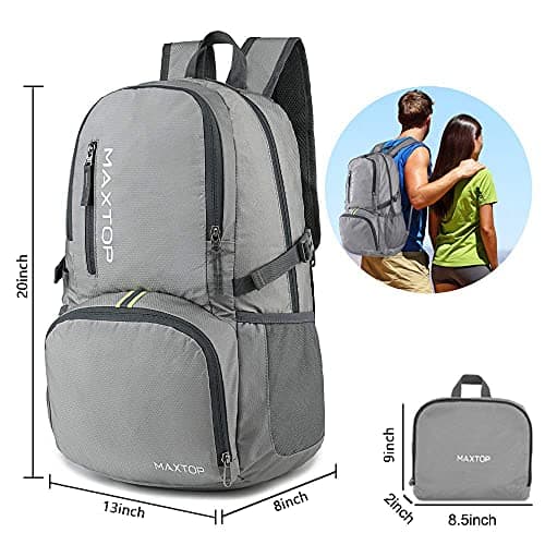 MAXTOP 40L Backpack Ultra Lightweight Packable Foldable Rucksack Water Resistent For Men Women Kids Outdoor Camping Hiking Travel Daypack Handy Durable Gifts For Men Women — view 2