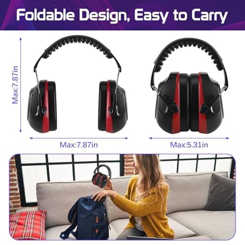Zocipro SNR 34dB Noise Cancelling Headphones for Work Adjustable Noise Cancelling and Hearing Protection for Studying Mowing Shooting Airplane — view 2