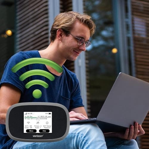Verizon Wireless Jetpack Inseego MiFi 8800L | Free VPN Mobile Hotspot for Travel | 4G Mobile Portable WiFi | Unlocked Globally | Near 5G Speed up to 1200 Mbps | EVDO-LINK Bundle (Base) — view 6