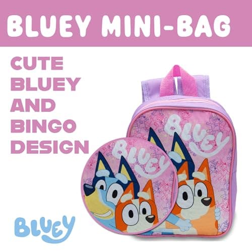 Bluey Kids Backpack Preschool Bag Toddlers Girls Mini Nursery Rucksack - Ages 1-3 years - Pink — view 5