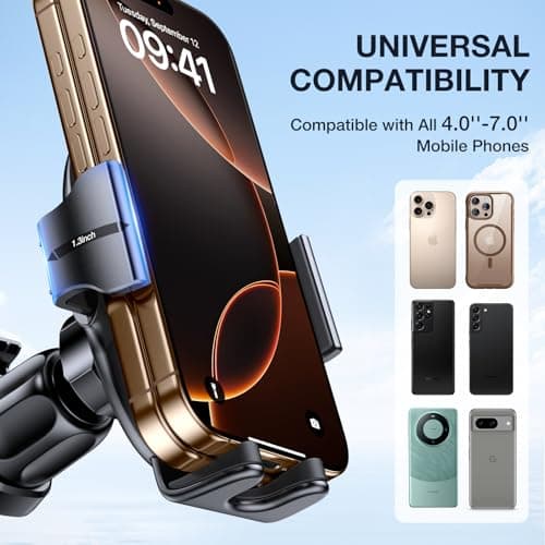 miracase 2nd Generation Car Phone Holder, Air Vent Phone Holder for Cars 360¡ã Rotation, Universal Mobile Phone Mount Automobile Cradles for Vent Van iPhone 14 Pro Max 13 12 11 Samsung — view 4