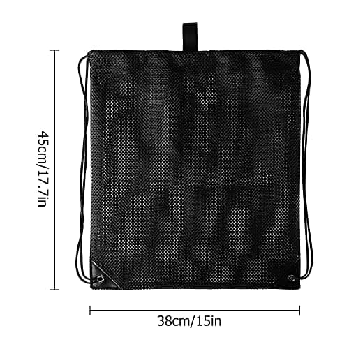 ZPZGOG Mesh Bag Drawstring Storage Backpack Mesh Beach Gym Swimming Bag — view 4