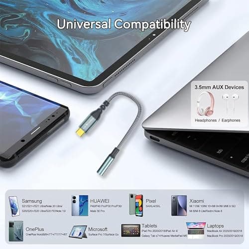 La Brodée USB C to 3.5mm Jack, 10 Pack Type C to 3.5mm Headphone Adapter — view 3