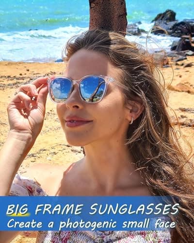 Myiaur Polarised Sunglasses Women Trendy Mirrored for UVA UVB Protection — view 2