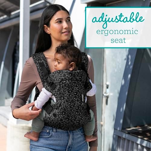 Infantino Flip Advanced 4-in-1 Baby Carrier - Ergonomic, Convertible, Face-in and Face-Out Front and Back Baby Carrier Newborn to Toddler 3.6-14.5 kg, Grey Leopard — view 4