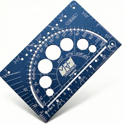 MRF Card Multitools Designer – 15-in-1 Credit Card Multitool Ruler – Aluminium Wallet Multitool Card for Architects, Engineers & Designers – Pocket Multi Tool, Dual Scale, TSA Approved