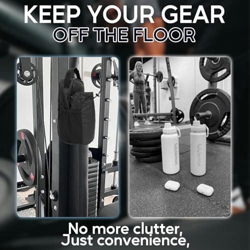 Magnetic Gym Bag Water Bottle Holder Carrier with Strap & Phone Pockets — view 5