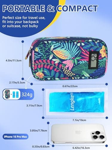 YOUSHARES Insulin Cooler Travel Case with Temp Display for Monjaro Pens — view 4