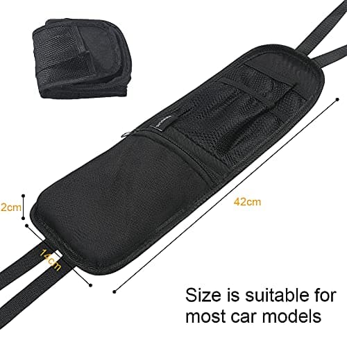 URAQT Upgrade Section Organizer - Car Seat Storage Bag with 3 Pockets, Multi-Pocket Drink Holder, Suitable for Cars, Trucks, SUV, Gaming Chairs, Etc — view 3