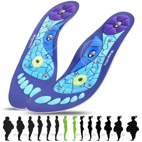 Insoles for Men and Women, Work and Boot Shoe Insoles UK8-12(11.8in) Blue