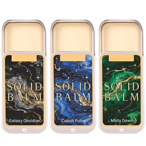 gcdat 3 Pack Solid Perfume Balms Set Portable Pocket Balm Perfect for Travel Use Natural Fresh Fragrance Perfume for Women